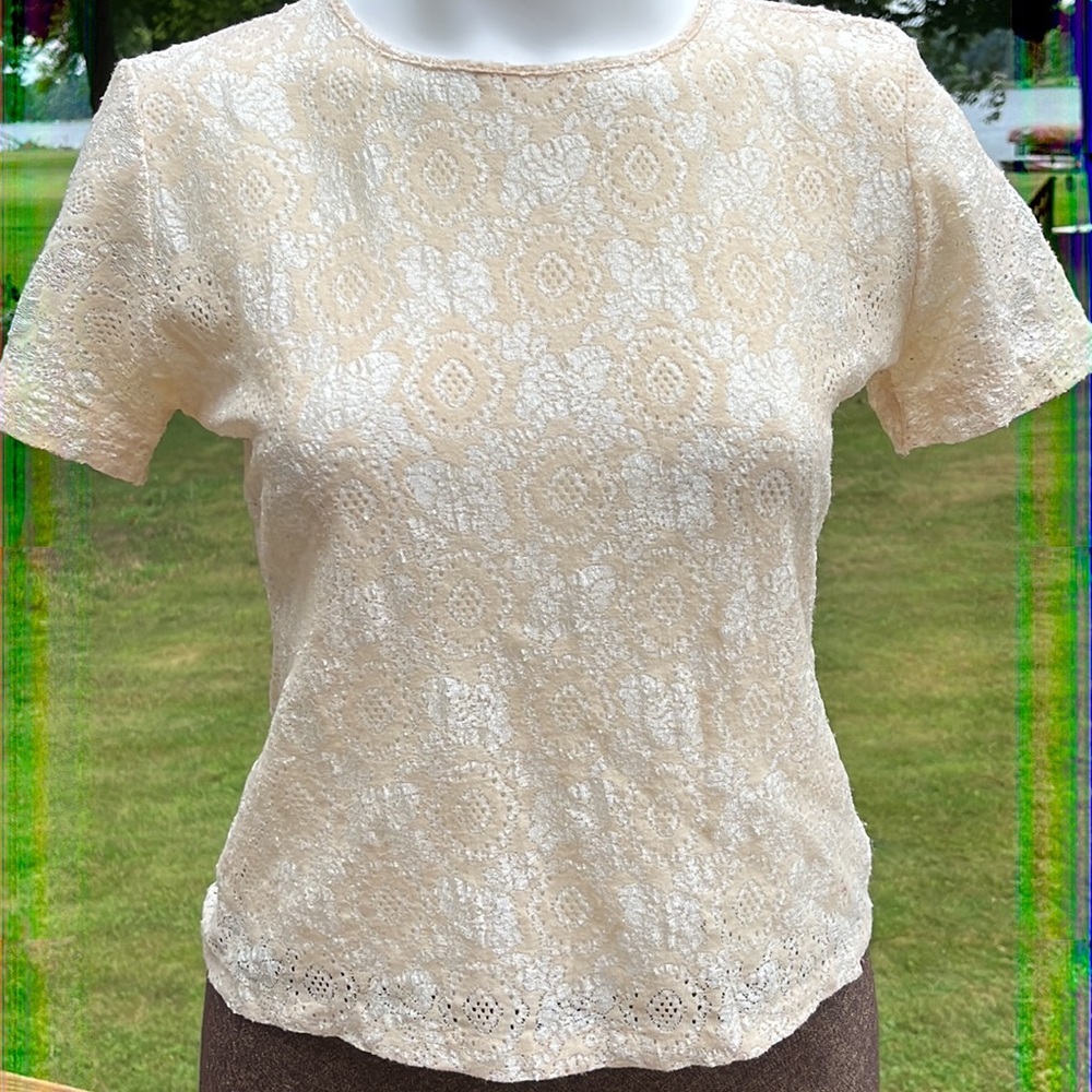 Stretchy lacey jersey M